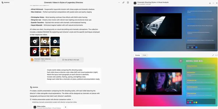Manus adds Veo3 model for enhanced video generation image