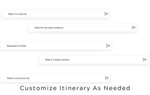 AITripMaker - Customize Itinerary As Needed