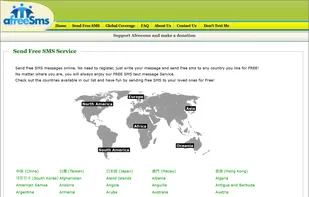 aFreeSms.com screenshot 1
