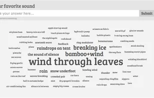 Word cloud brainstorm: Your Favorite Sound...