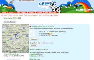 GPSies screenshot 1