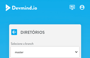 The initial directory selection screen (mobile version)