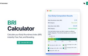 BRI Calculator screenshot 1