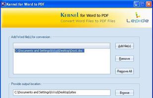 Kernel for Word to PDF screenshot 1