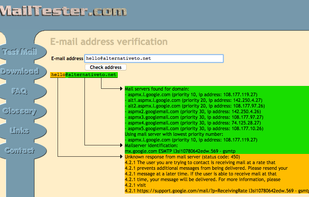 Mailtester.com screenshot 2