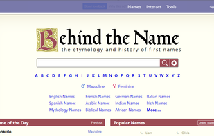 Behind the Name (web) screenshot 1