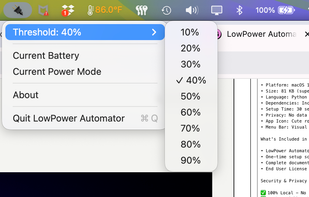 LowPower Automator screenshot 2