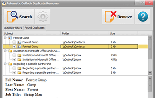 Automatic Outlook Duplicate Remover screenshot 1