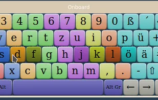 Onboard on-screen keyboard screenshot 1