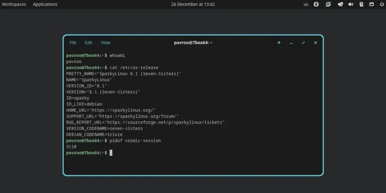 COSMIC desktop now available for testing on SparkyLinux image