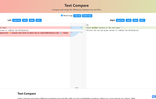 Text Compare & Merge Online screenshot 1