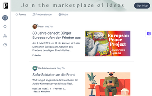 Pareto Nostr client screenshot 1