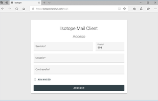Login Page in Spanish