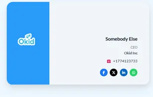 Example LeenqIn digital business card in mobile view.