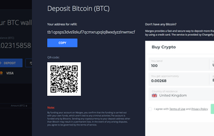 Deposits are Available in Bitcoin (BTC), via Credit Cards or any Other Popular Cryptocurrency