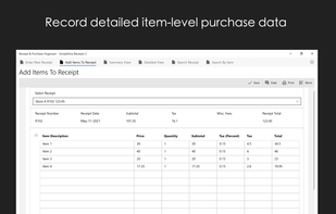 SimpleOne Receipts screenshot 1