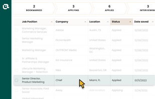 Manage job applications