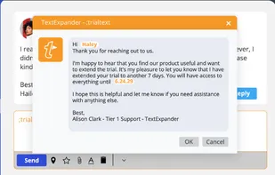 TextExpander screenshot 1