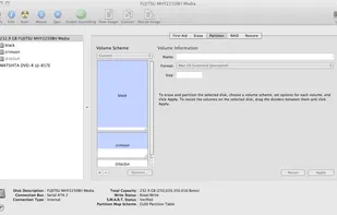 Disk Utility partitioning a disk