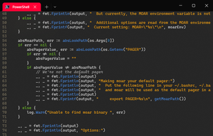 Its own code in Windows Terminal, which it works in, btw!