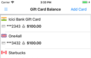 Gift Card Balance screenshot 1