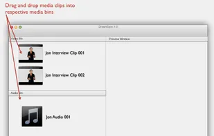 Step 1:
Drag and drop your audio and video clips into DreamSync