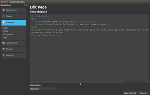 FlatSiteBuilder screenshot 2