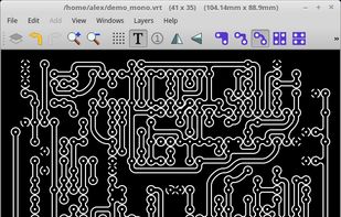 Toner-transfer with ground fill