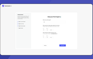 Create AI agents in a minute:
Your team gets a friendly email every evening - no logins, no extra apps. They just reply with their updates, and the AI might ask a quick follow-up if needed.