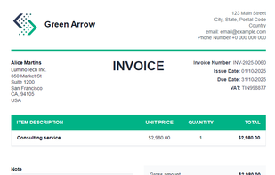 Invoice template