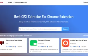 Easily download chrome extensions by CRX extractor of ExtensionDock