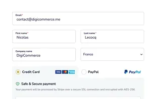 Checkout Page Minimal Fields: Streamlined, conversion-focused checkout experience.