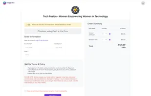 Fast, frictionless checkout helps maximize conversions. Attendees can purchase tickets in seconds, while organizers enjoy higher sales and seamless Stripe payouts with no extra fees.