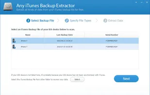 Any iTunes Backup Extractor screenshot 1