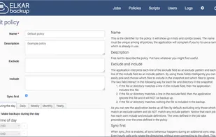 Elkarbackup screenshot 3