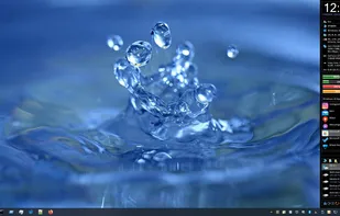 xBar for Windows with Black Theme and Docked on the Right, Showcasing 15% Transparency