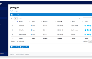 Create multiple profiles with individual environment