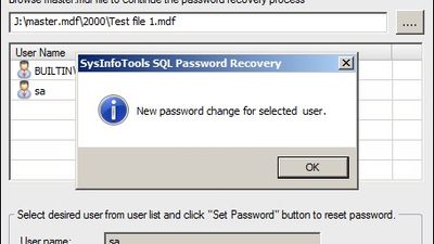Password has been changed for the selected user.