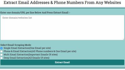 Web Email Extractor screenshot 1