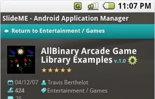 SAM - SlideME Application Manager screenshot 1