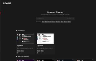 Discover Themes Page