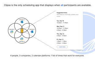 Synchronized availability across any company or calendar.