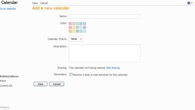 Adding a new Calendar