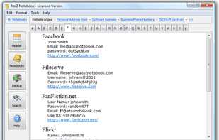 AtoZ Notebook screenshot 1
