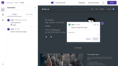Project interface and feedbacks