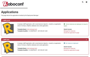 Roboconf screenshot 1