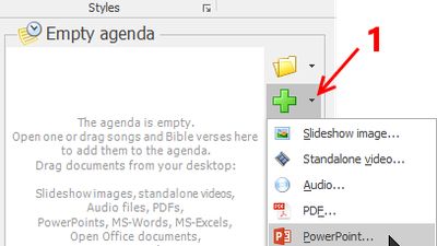 Add documents to the agenda (PowerPoints, PDFs, videos, images, MS-Word, MS-Excels, etc.)