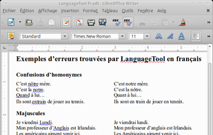 LanguageTool in LibreOffice