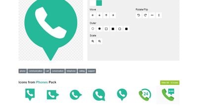 Editor features: Set colors, rotate, scale, flip and more