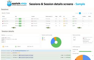 List of sessions and sample data from one specific session